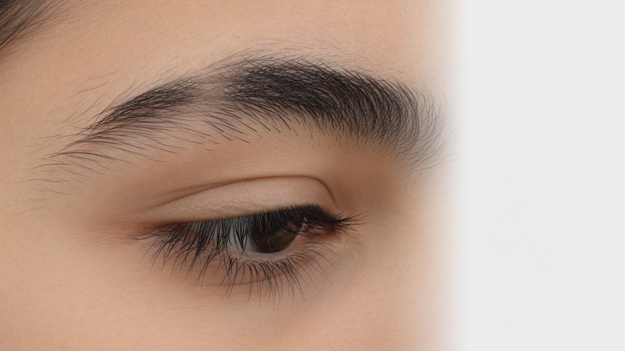How can hormones affect hair growth in the eyelash and eyebrow area?