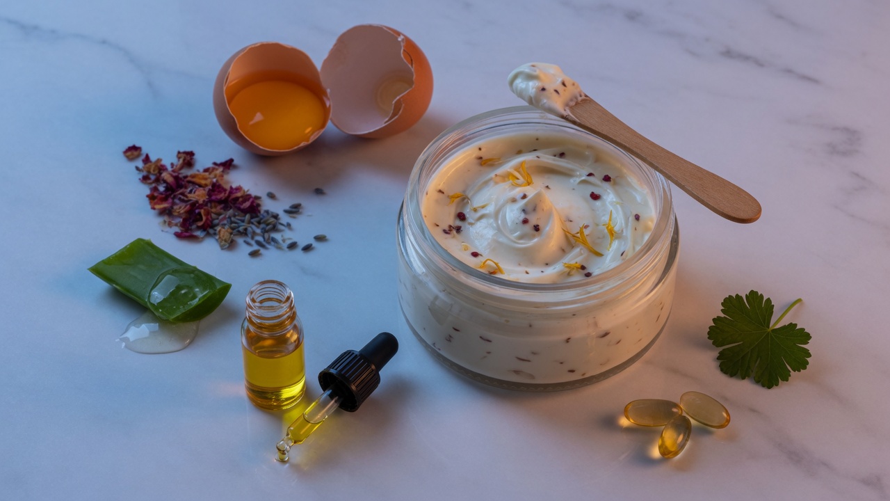 Editorial photograph related to Night Face Cream: How can I make homemade wrinkle and firming night cream?