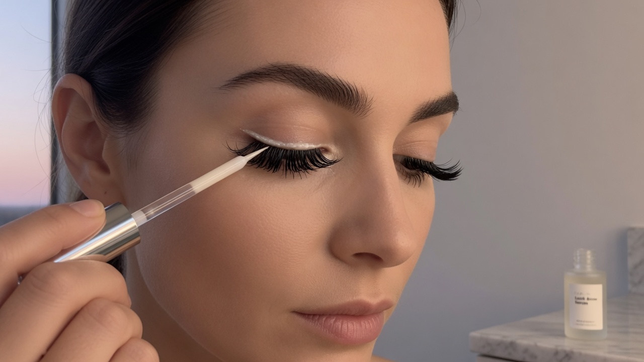 How do you apply lash and brow growth serum and what results can you expect?