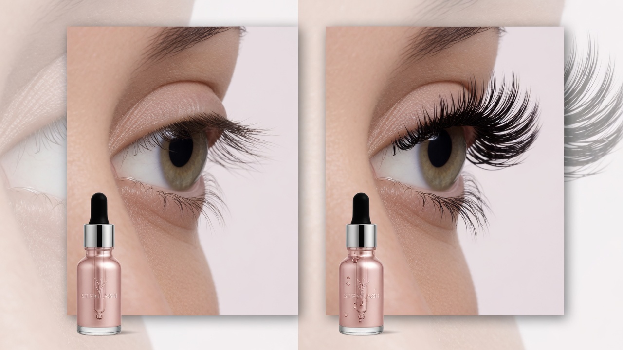 Stem cell lash serum before and after?