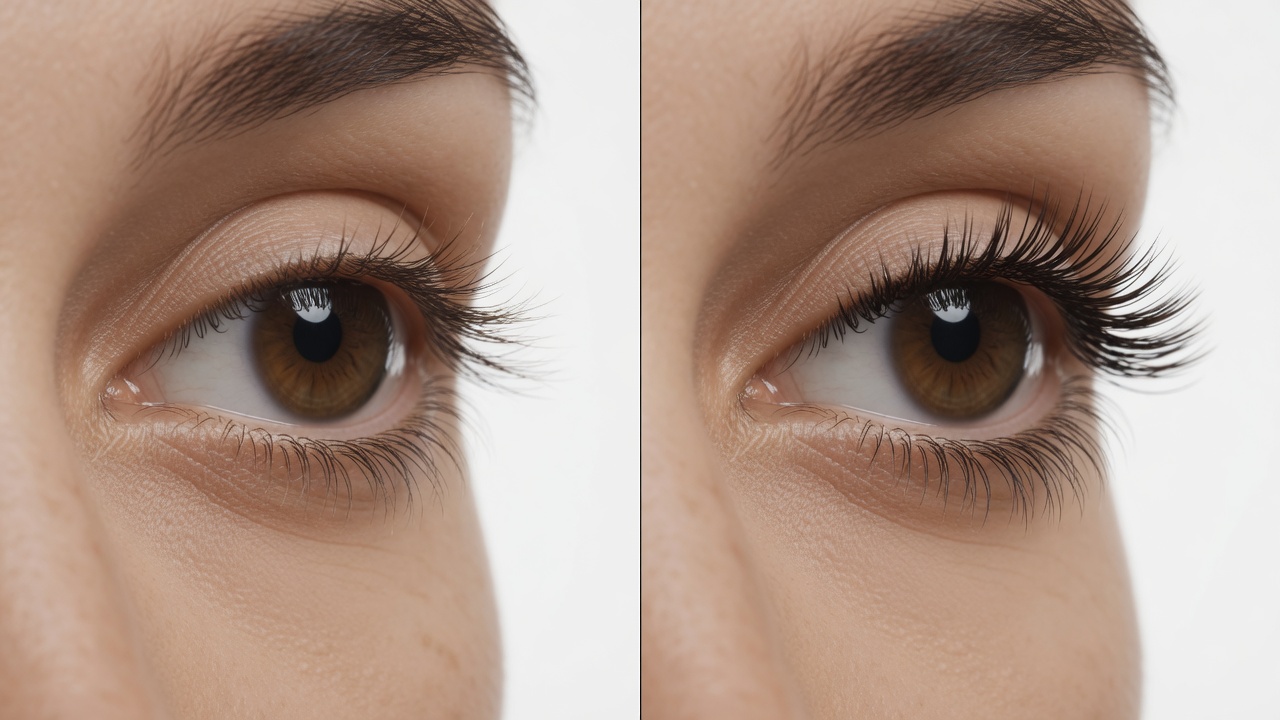Stem cell lash serum before and after?