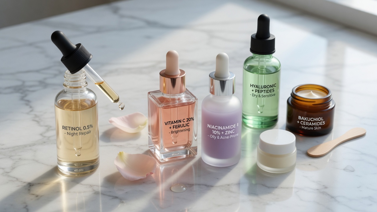 Editorial photograph related to Wrinkle Serum: What are the best anti-aging and wrinkle serums, including options for different skin