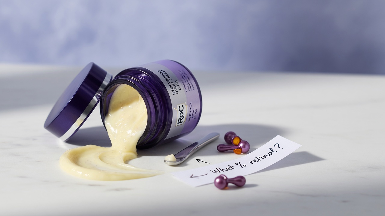 What percentage of retinol is in roc deep wrinkle night cream?